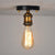 1-Light Retro Industrial Glass Ceiling Lights Hallway Dining Room Bedroom Lights with Aluminum Base Gold Clearhalo 'Ceiling Lights' 'Close To Ceiling Lights' 'Close to ceiling' 'Semi-flushmount' Lighting' 2562701