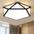 Macaroon Style Modern Lighting Fixture Geometric Acrylic Ceiling Lights LED Flush Mount Light for Hallway Bedroom Black Hollow Clearhalo 'Ceiling Lights' 'Close To Ceiling Lights' 'Close to ceiling' 'Flush mount' Lighting' 2562787