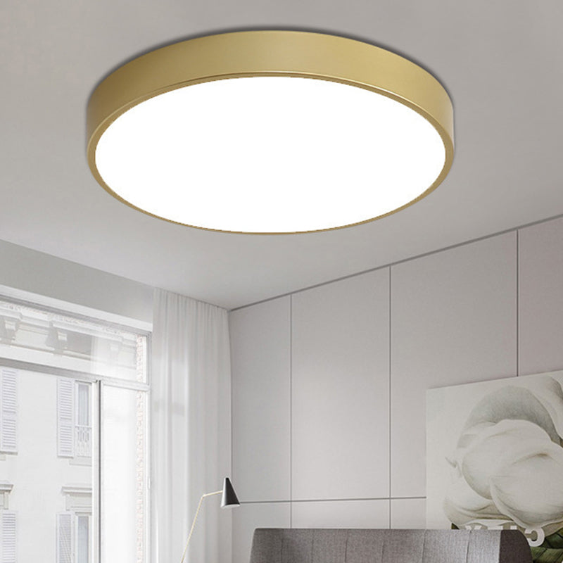 Modern Simple LED Ceiling Light Round Flush Mount Lighting Fixture for Bedroom Clearhalo 'Ceiling Lights' 'Close To Ceiling Lights' 'Close to ceiling' 'Flush mount' Lighting' 2562790