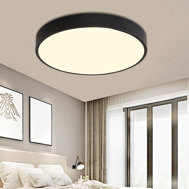 Modern Simple LED Ceiling Light Round Flush Mount Lighting Fixture for Bedroom Clearhalo 'Ceiling Lights' 'Close To Ceiling Lights' 'Close to ceiling' 'Flush mount' Lighting' 2562791