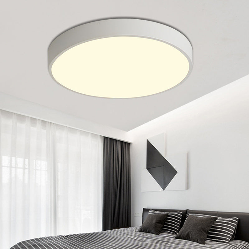 Modern Simple LED Ceiling Light Round Flush Mount Lighting Fixture for Bedroom Clearhalo 'Ceiling Lights' 'Close To Ceiling Lights' 'Close to ceiling' 'Flush mount' Lighting' 2562792