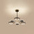 Circle LED Ceiling Chandelier Modern Metal Ceiling Hung Fixtures with Hanging Cord for Living Room 6 Black Clearhalo 'Ceiling Lights' 'Chandeliers' 'Modern Chandeliers' 'Modern' Lighting' 2562824