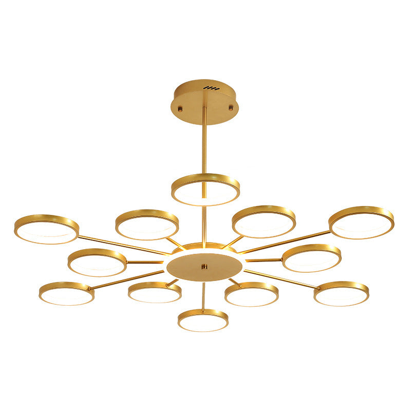 Starburst Chandelier Lighting Contemporary Metal Hanging Lamp Kit for Living Room Clearhalo 'Ceiling Lights' 'Chandeliers' 'Modern Chandeliers' 'Modern' Lighting' 2562852