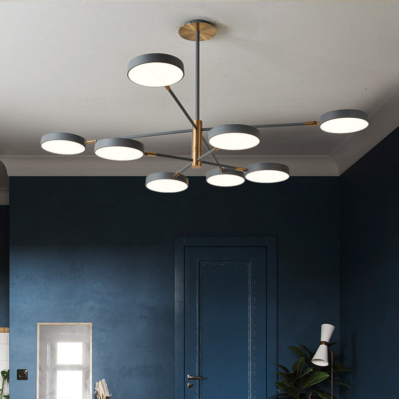 Round Ceiling Chandelier Ultra-Contemporary Metal Hanging Ceiling Lights for Living Room Clearhalo 'Ceiling Lights' 'Chandeliers' 'Modern Chandeliers' 'Modern' Lighting' 2562853