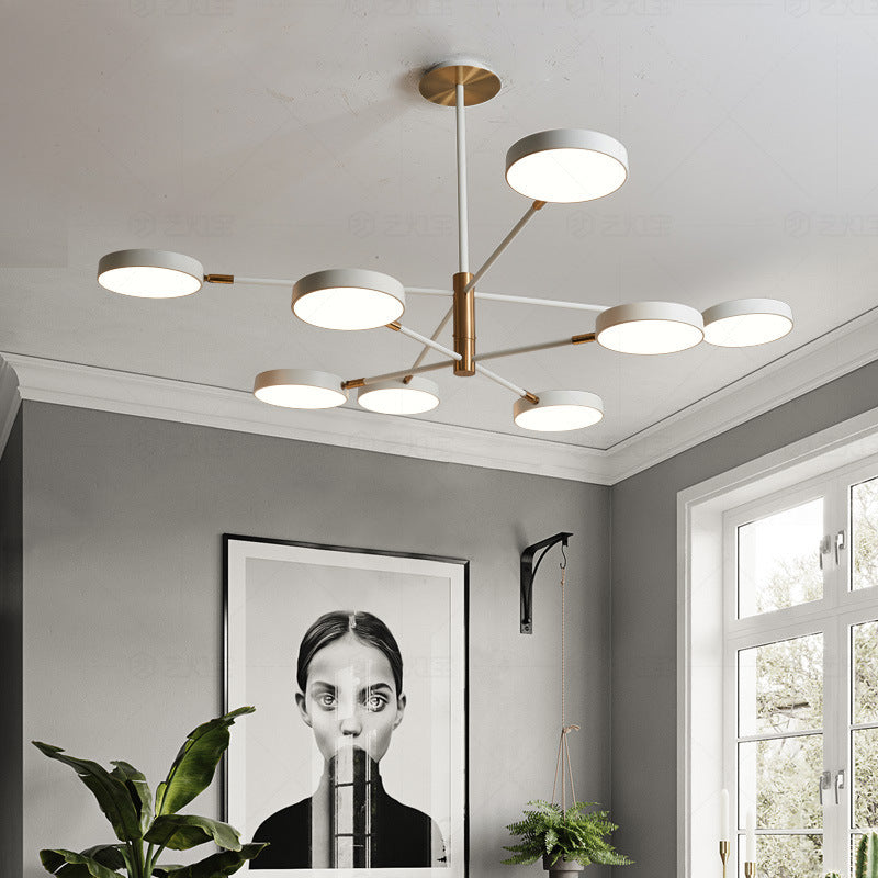 Round Ceiling Chandelier Ultra-Contemporary Metal Hanging Ceiling Lights for Living Room Clearhalo 'Ceiling Lights' 'Chandeliers' 'Modern Chandeliers' 'Modern' Lighting' 2562858