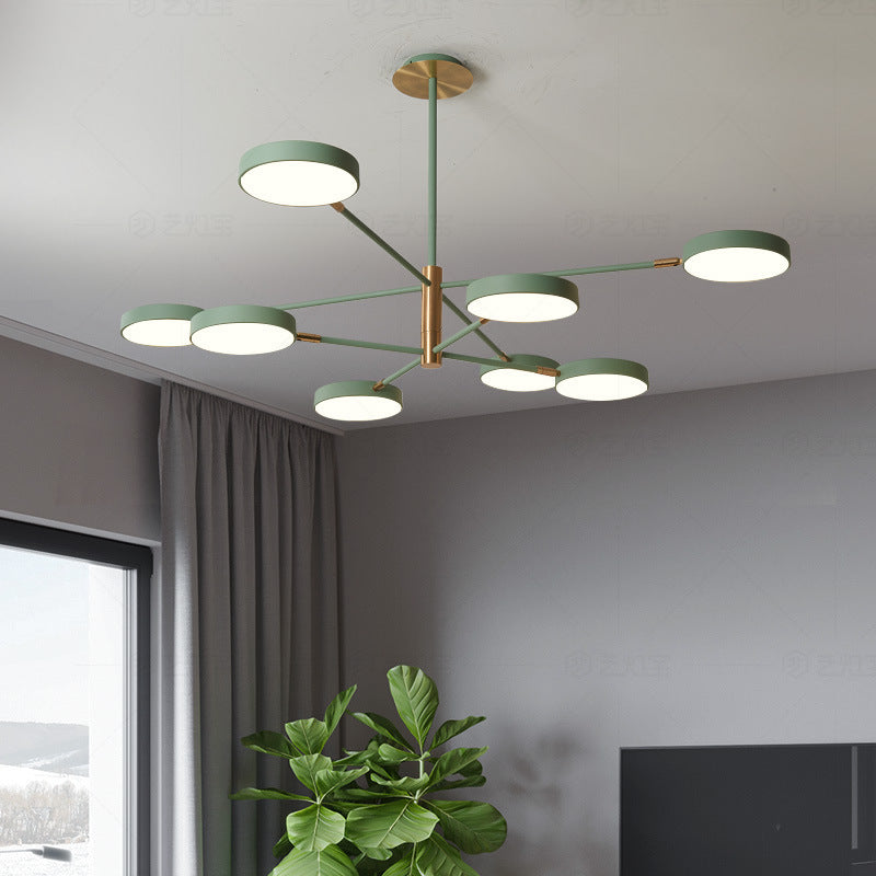Round Ceiling Chandelier Ultra-Contemporary Metal Hanging Ceiling Lights for Living Room Clearhalo 'Ceiling Lights' 'Chandeliers' 'Modern Chandeliers' 'Modern' Lighting' 2562859