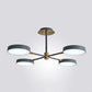 Round Ceiling Chandelier Ultra-Contemporary Metal Hanging Ceiling Lights for Living Room 4 Grey Clearhalo 'Ceiling Lights' 'Chandeliers' 'Modern Chandeliers' 'Modern' Lighting' 2562863