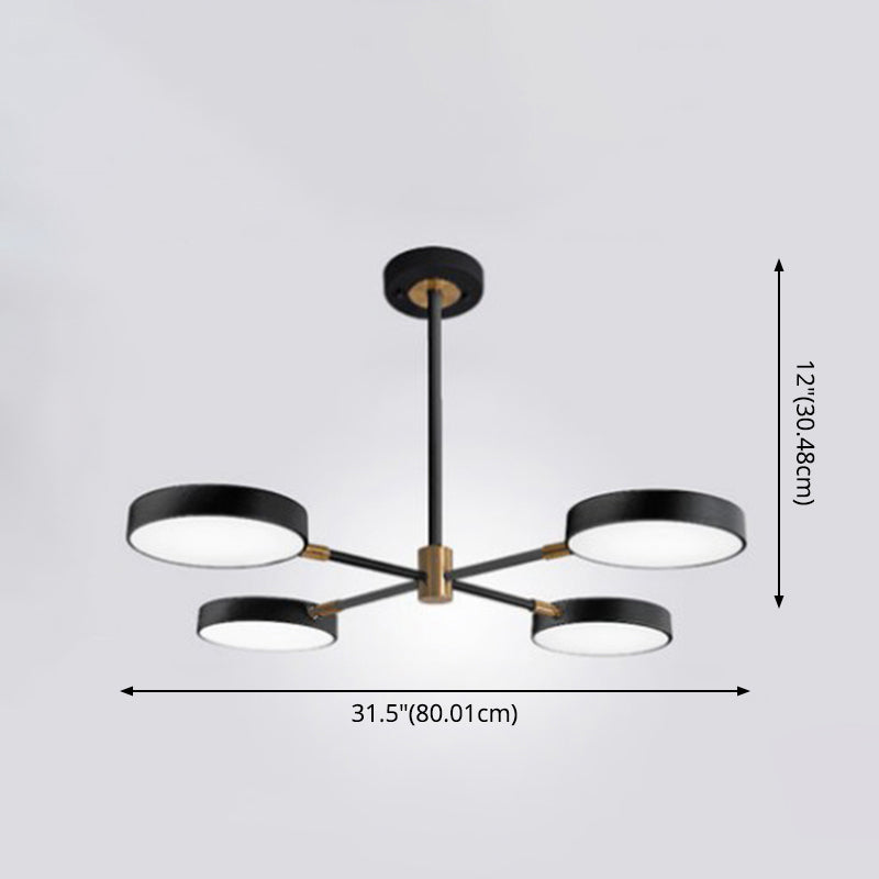 Round Ceiling Chandelier Ultra-Contemporary Metal Hanging Ceiling Lights for Living Room Clearhalo 'Ceiling Lights' 'Chandeliers' 'Modern Chandeliers' 'Modern' Lighting' 2562864