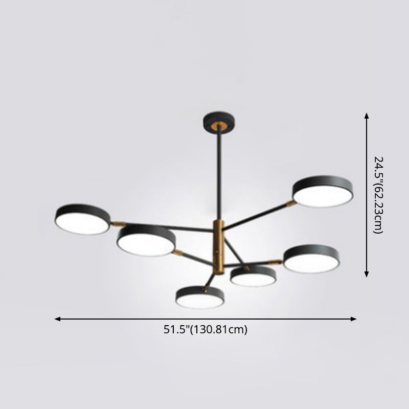 Round Ceiling Chandelier Ultra-Contemporary Metal Hanging Ceiling Lights for Living Room Clearhalo 'Ceiling Lights' 'Chandeliers' 'Modern Chandeliers' 'Modern' Lighting' 2562865