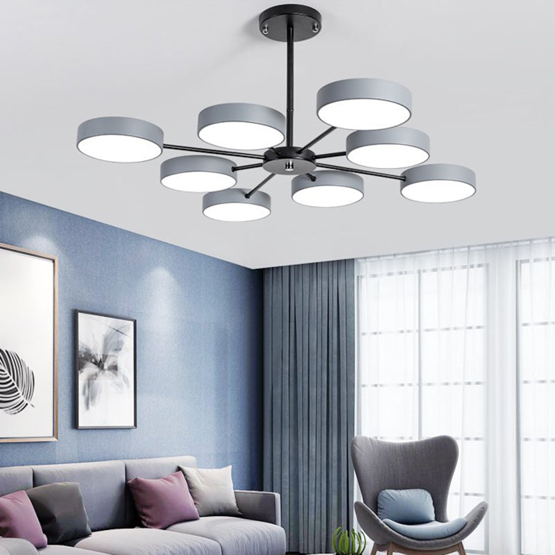 Round Chandelier Lighting Ultra-Contemporary Acrylic Hanging Light Fixtures for Restaurant Clearhalo 'Ceiling Lights' 'Chandeliers' 'Modern Chandeliers' 'Modern' Lighting' 2562920