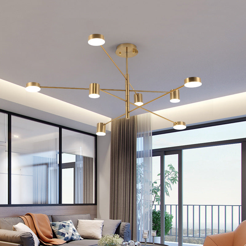 Sputnik Chandelier Light Fixture Contemporary Metal Pendant Light Fixture for Living Room Clearhalo 'Ceiling Lights' 'Chandeliers' 'Modern Chandeliers' 'Modern' Lighting' 2562939