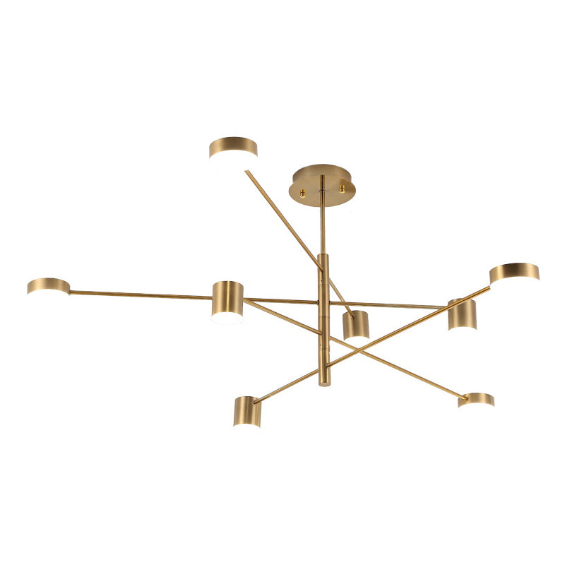 Sputnik Chandelier Light Fixture Contemporary Metal Pendant Light Fixture for Living Room Clearhalo 'Ceiling Lights' 'Chandeliers' 'Modern Chandeliers' 'Modern' Lighting' 2562948