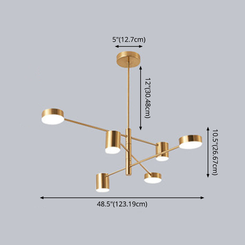 Sputnik Chandelier Light Fixture Contemporary Metal Pendant Light Fixture for Living Room Clearhalo 'Ceiling Lights' 'Chandeliers' 'Modern Chandeliers' 'Modern' Lighting' 2562955