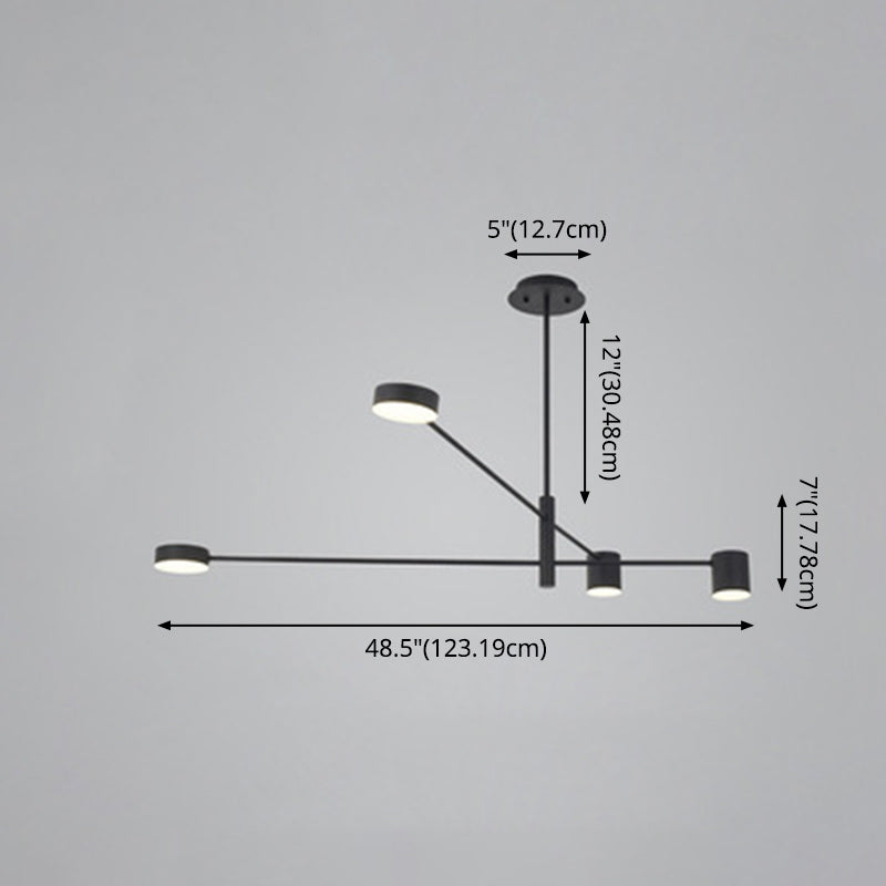 Sputnik Chandelier Light Fixture Contemporary Metal Pendant Light Fixture for Living Room Clearhalo 'Ceiling Lights' 'Chandeliers' 'Modern Chandeliers' 'Modern' Lighting' 2562956