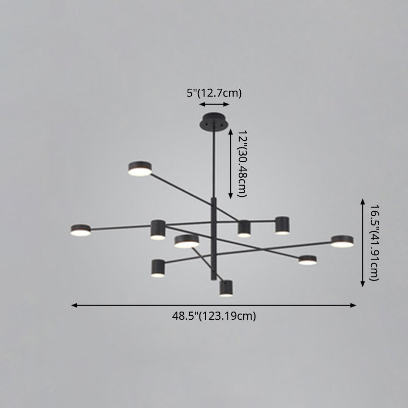 Sputnik Chandelier Light Fixture Contemporary Metal Pendant Light Fixture for Living Room Clearhalo 'Ceiling Lights' 'Chandeliers' 'Modern Chandeliers' 'Modern' Lighting' 2562959