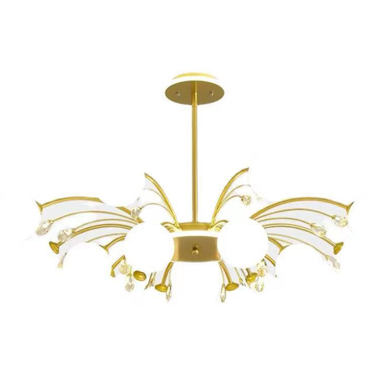 Spherical Chandelier Lighting Ultra-Contemporary Milk Glass Hanging Ceiling Lights for Living Room Clearhalo 'Ceiling Lights' 'Chandeliers' 'Modern Chandeliers' 'Modern' Lighting' 2569366