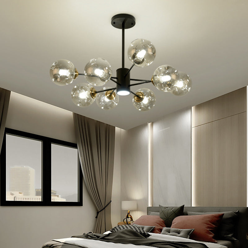Bubble Chandelier Lighting Fixtures Modern Glass Hanging Pendant Lights for Bedroom Clearhalo 'Ceiling Lights' 'Chandeliers' 'Modern Chandeliers' 'Modern' Lighting' 2569420