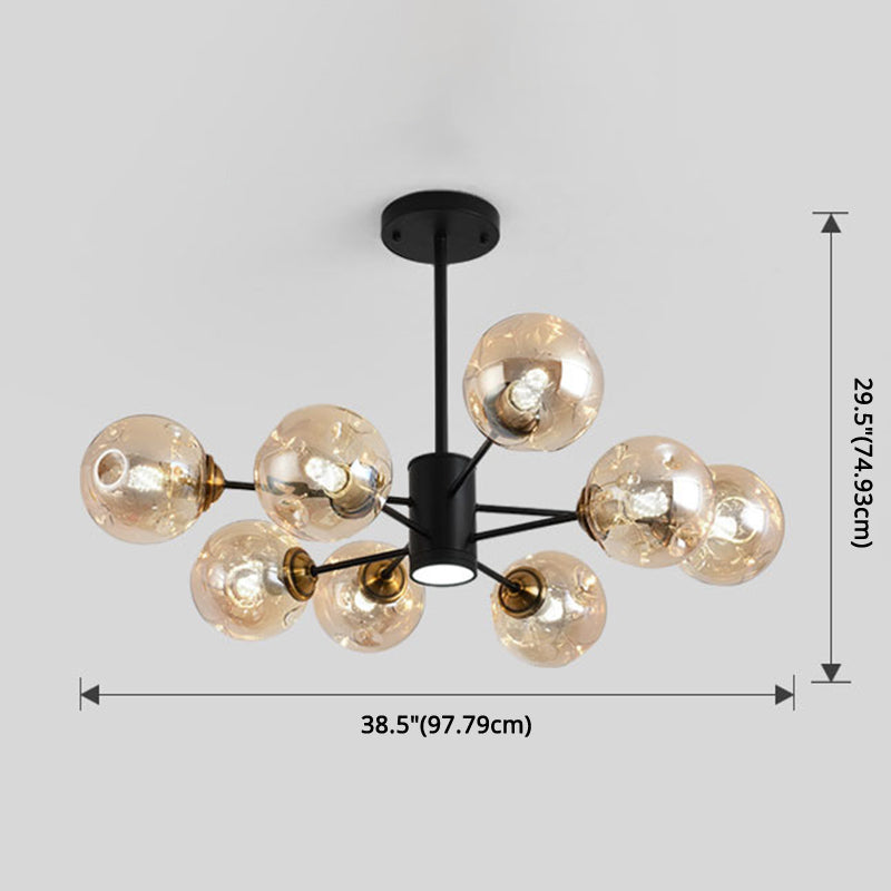 Bubble Chandelier Lighting Fixtures Modern Glass Hanging Pendant Lights for Bedroom Clearhalo 'Ceiling Lights' 'Chandeliers' 'Modern Chandeliers' 'Modern' Lighting' 2569424