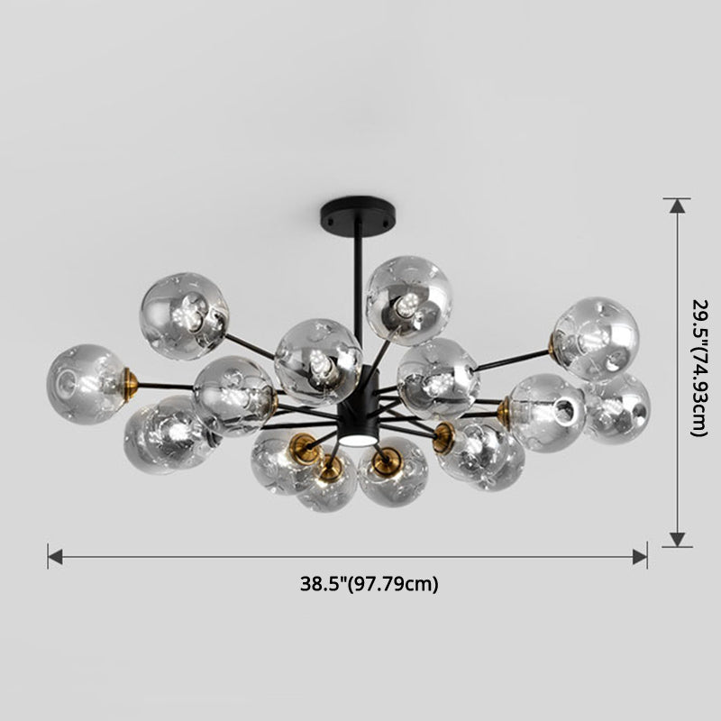 Bubble Chandelier Lighting Fixtures Modern Glass Hanging Pendant Lights for Bedroom Clearhalo 'Ceiling Lights' 'Chandeliers' 'Modern Chandeliers' 'Modern' Lighting' 2569426