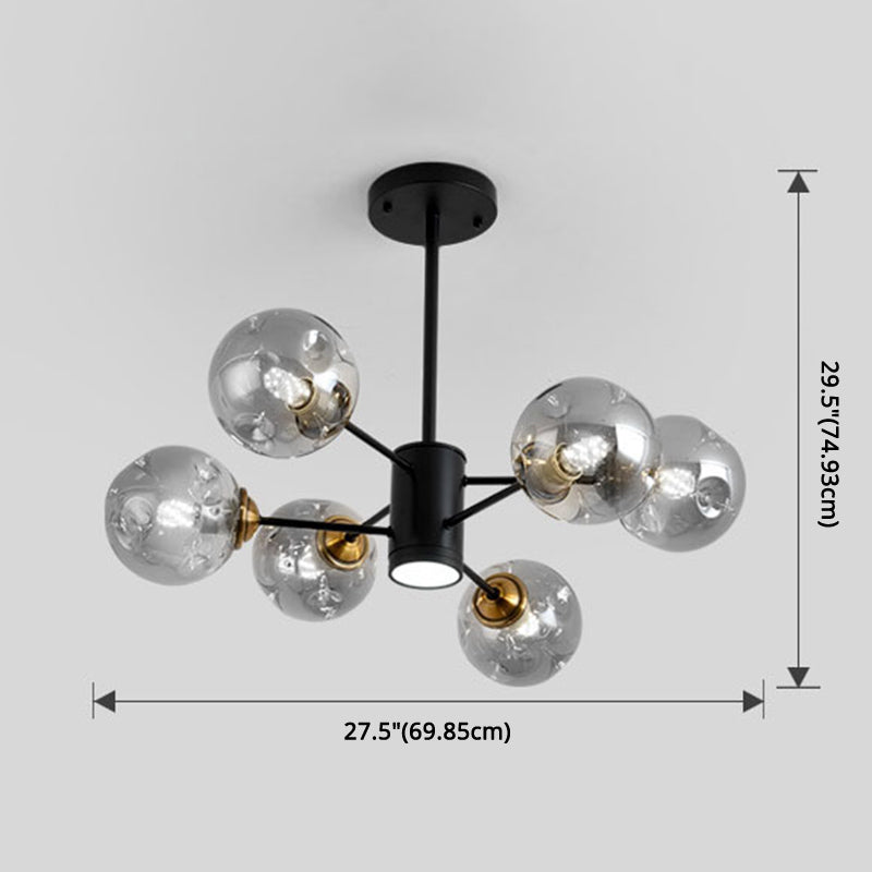 Bubble Chandelier Lighting Fixtures Modern Glass Hanging Pendant Lights for Bedroom Clearhalo 'Ceiling Lights' 'Chandeliers' 'Modern Chandeliers' 'Modern' Lighting' 2569430