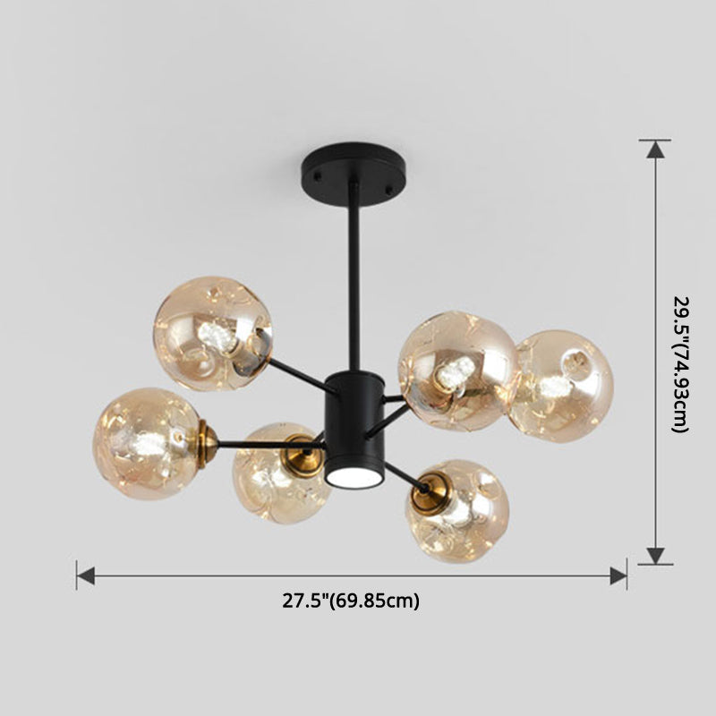 Bubble Chandelier Lighting Fixtures Modern Glass Hanging Pendant Lights for Bedroom Clearhalo 'Ceiling Lights' 'Chandeliers' 'Modern Chandeliers' 'Modern' Lighting' 2569431