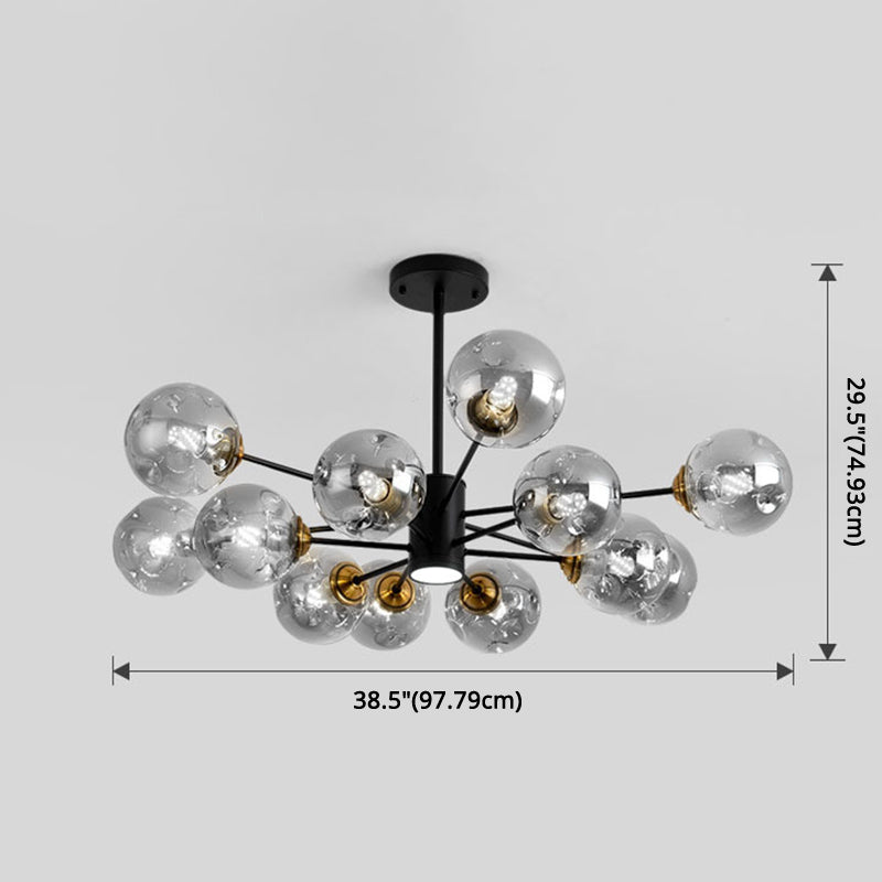 Bubble Chandelier Lighting Fixtures Modern Glass Hanging Pendant Lights for Bedroom Clearhalo 'Ceiling Lights' 'Chandeliers' 'Modern Chandeliers' 'Modern' Lighting' 2569432