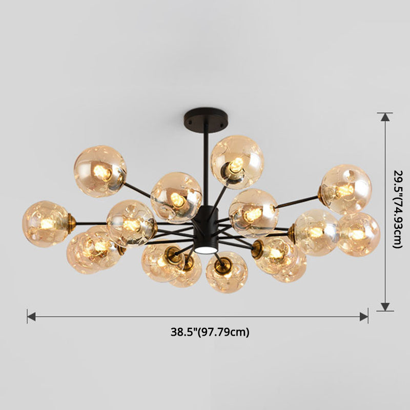 Bubble Chandelier Lighting Fixtures Modern Glass Hanging Pendant Lights for Bedroom Clearhalo 'Ceiling Lights' 'Chandeliers' 'Modern Chandeliers' 'Modern' Lighting' 2569433