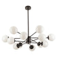 Spherical Chandelier Light Ultra-Contemporary Glass Ceiling Pendant for Living Room Clearhalo 'Ceiling Lights' 'Chandeliers' 'Modern Chandeliers' 'Modern' Lighting' 2569491