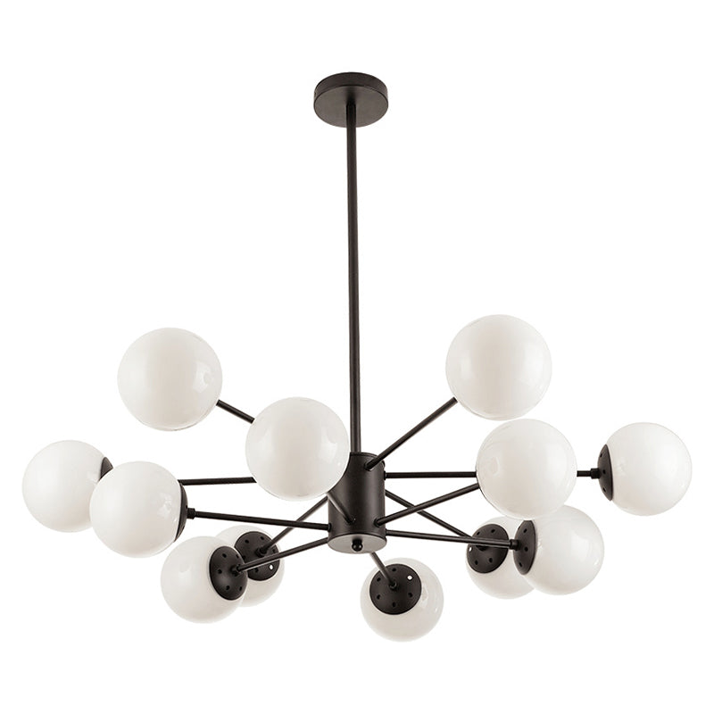 Spherical Chandelier Light Ultra-Contemporary Glass Ceiling Pendant for Living Room Clearhalo 'Ceiling Lights' 'Chandeliers' 'Modern Chandeliers' 'Modern' Lighting' 2569491