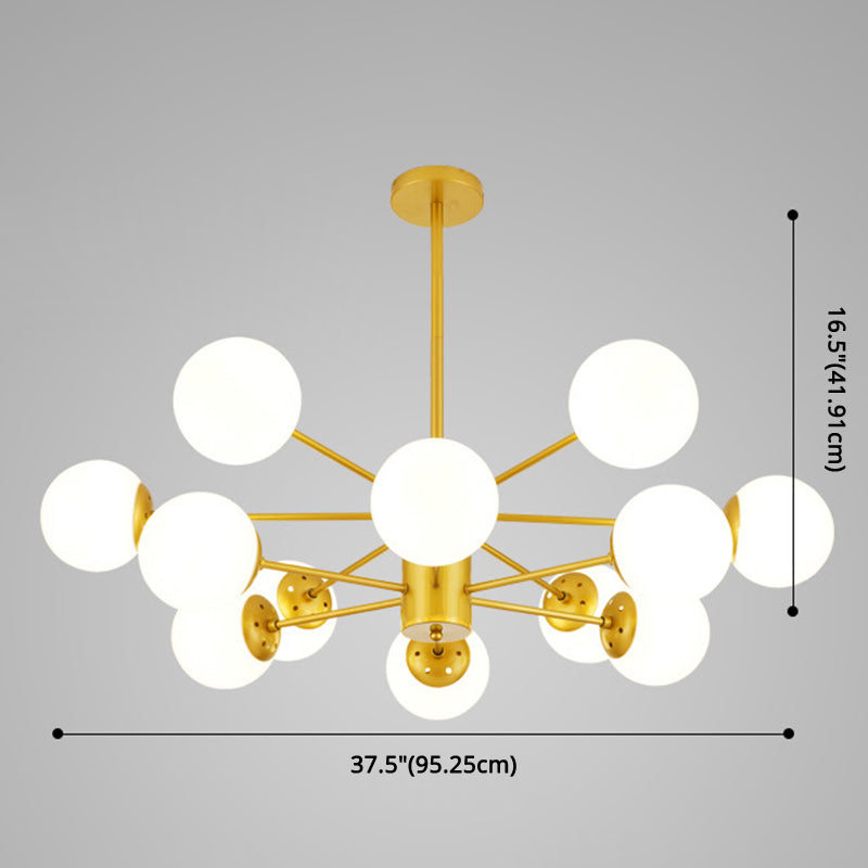 Spherical Chandelier Light Ultra-Contemporary Glass Ceiling Pendant for Living Room Clearhalo 'Ceiling Lights' 'Chandeliers' 'Modern Chandeliers' 'Modern' Lighting' 2569493