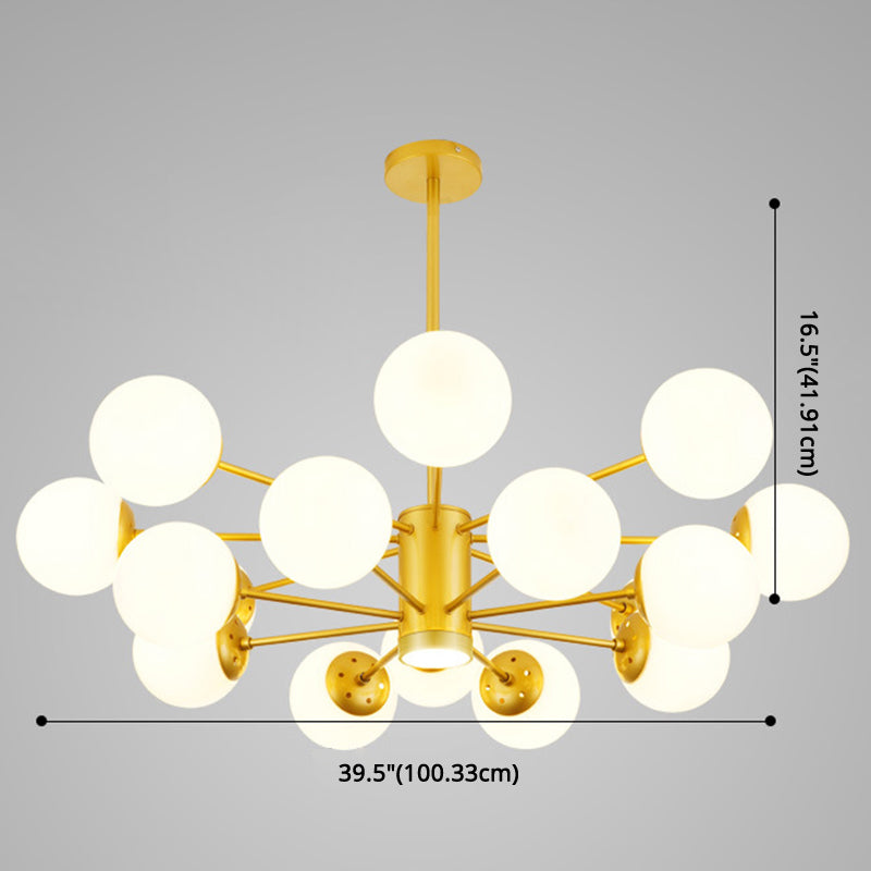 Spherical Chandelier Light Ultra-Contemporary Glass Ceiling Pendant for Living Room Clearhalo 'Ceiling Lights' 'Chandeliers' 'Modern Chandeliers' 'Modern' Lighting' 2569495