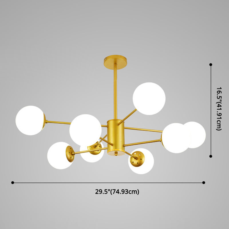 Spherical Chandelier Light Ultra-Contemporary Glass Ceiling Pendant for Living Room Clearhalo 'Ceiling Lights' 'Chandeliers' 'Modern Chandeliers' 'Modern' Lighting' 2569499