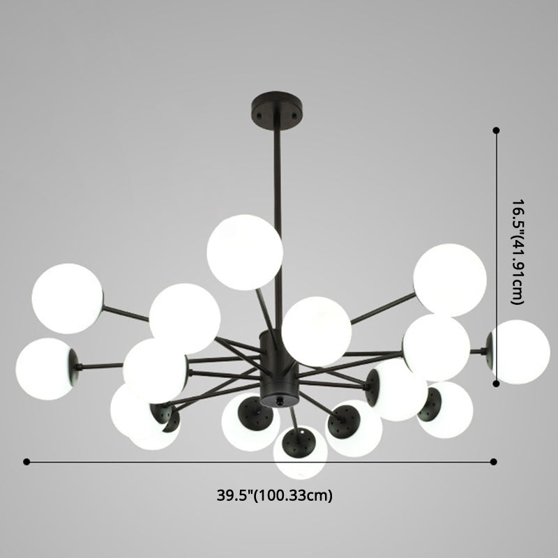 Spherical Chandelier Light Ultra-Contemporary Glass Ceiling Pendant for Living Room Clearhalo 'Ceiling Lights' 'Chandeliers' 'Modern Chandeliers' 'Modern' Lighting' 2569502