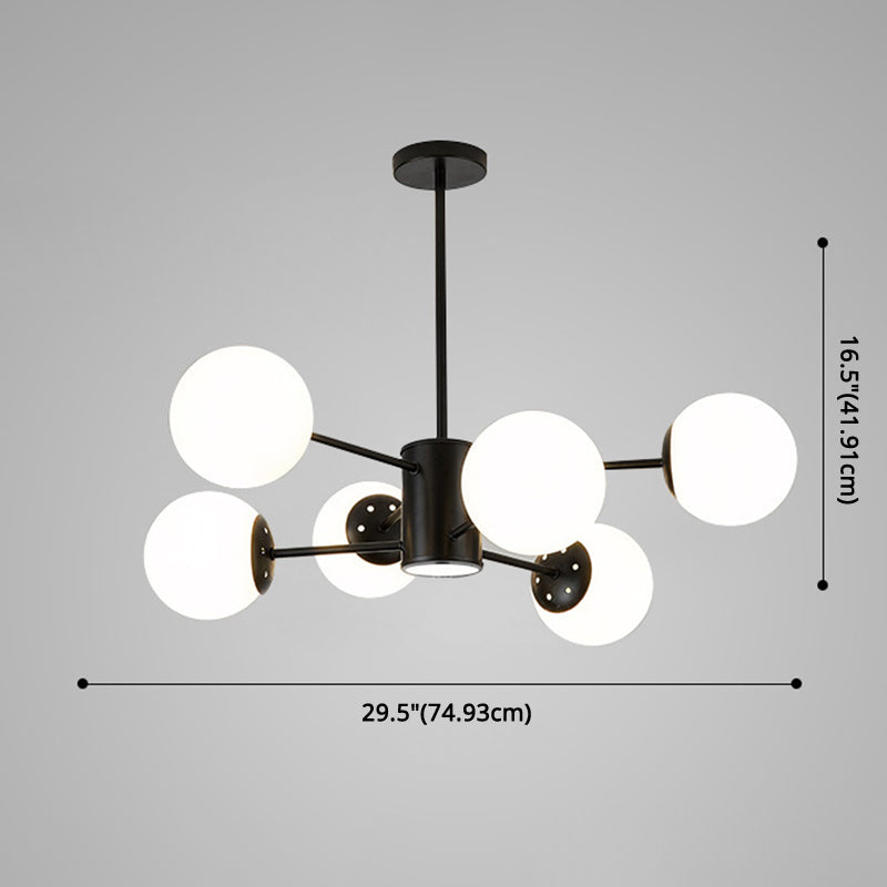 Spherical Chandelier Light Ultra-Contemporary Glass Ceiling Pendant for Living Room Clearhalo 'Ceiling Lights' 'Chandeliers' 'Modern Chandeliers' 'Modern' Lighting' 2569505
