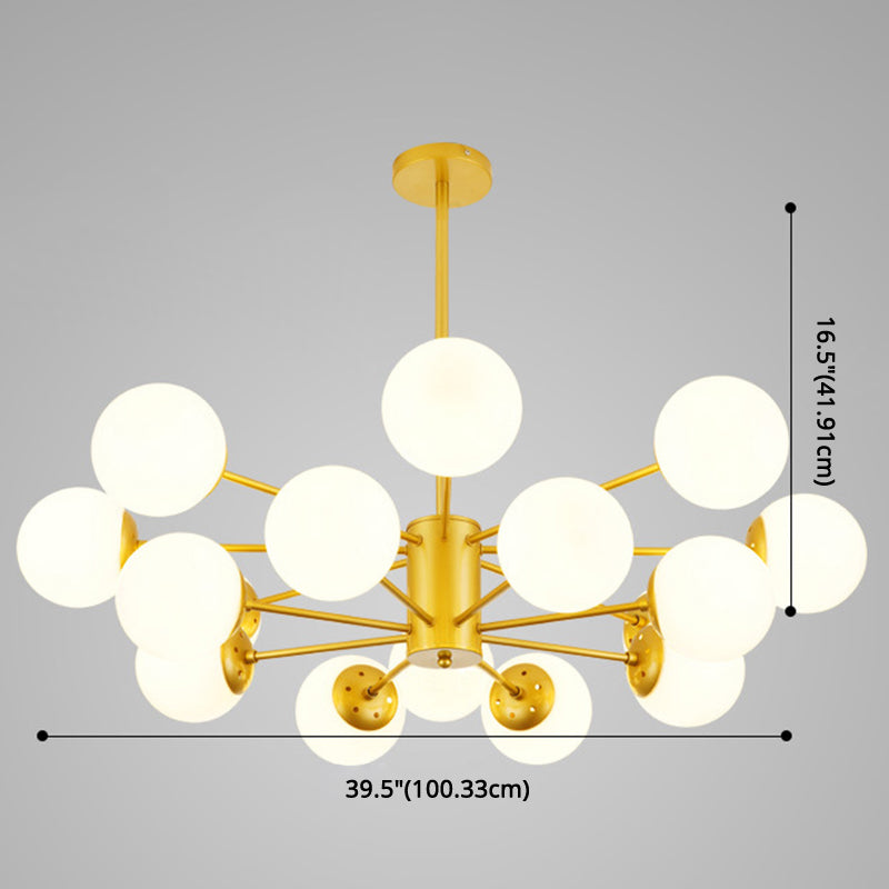Spherical Chandelier Light Ultra-Contemporary Glass Ceiling Pendant for Living Room Clearhalo 'Ceiling Lights' 'Chandeliers' 'Modern Chandeliers' 'Modern' Lighting' 2569510
