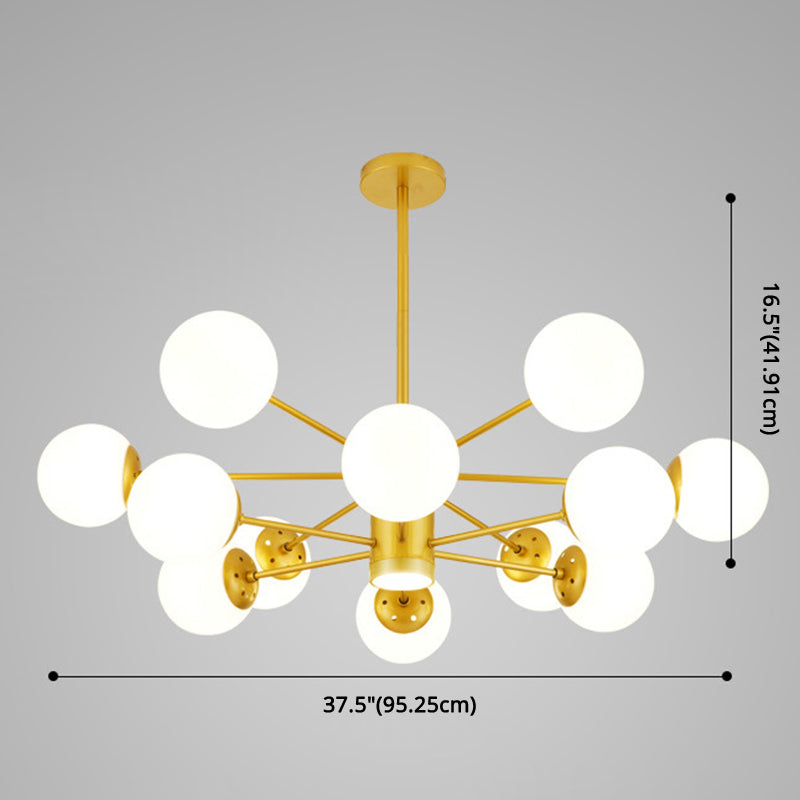 Spherical Chandelier Light Ultra-Contemporary Glass Ceiling Pendant for Living Room Clearhalo 'Ceiling Lights' 'Chandeliers' 'Modern Chandeliers' 'Modern' Lighting' 2569512