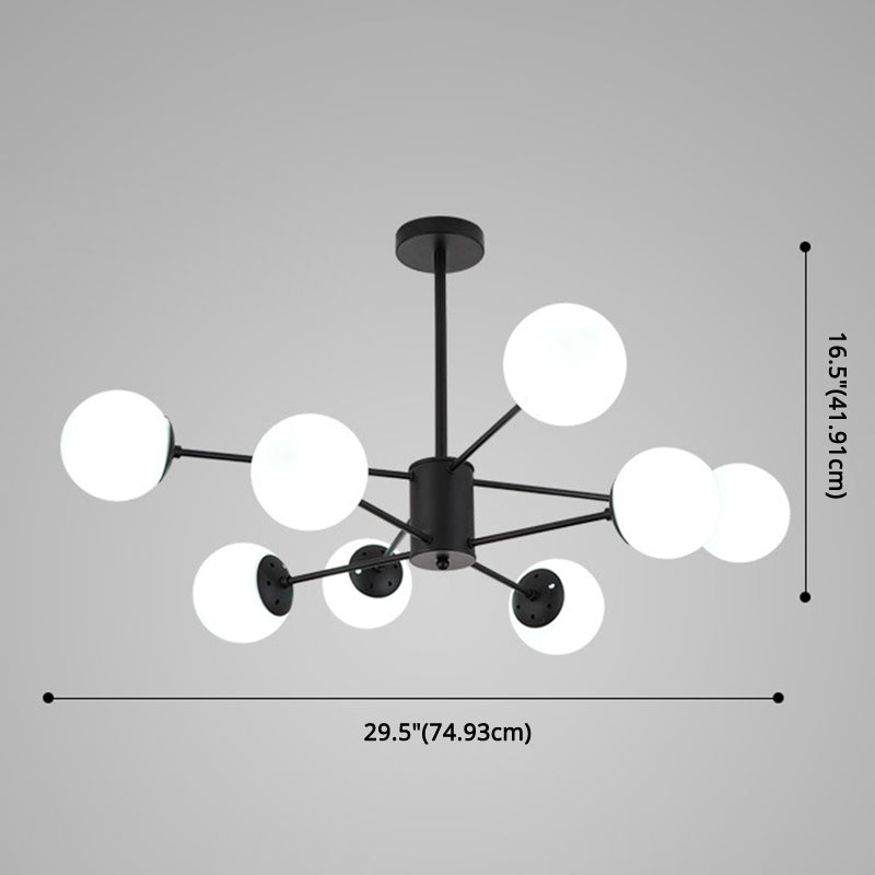 Spherical Chandelier Light Ultra-Contemporary Glass Ceiling Pendant for Living Room Clearhalo 'Ceiling Lights' 'Chandeliers' 'Modern Chandeliers' 'Modern' Lighting' 2569516