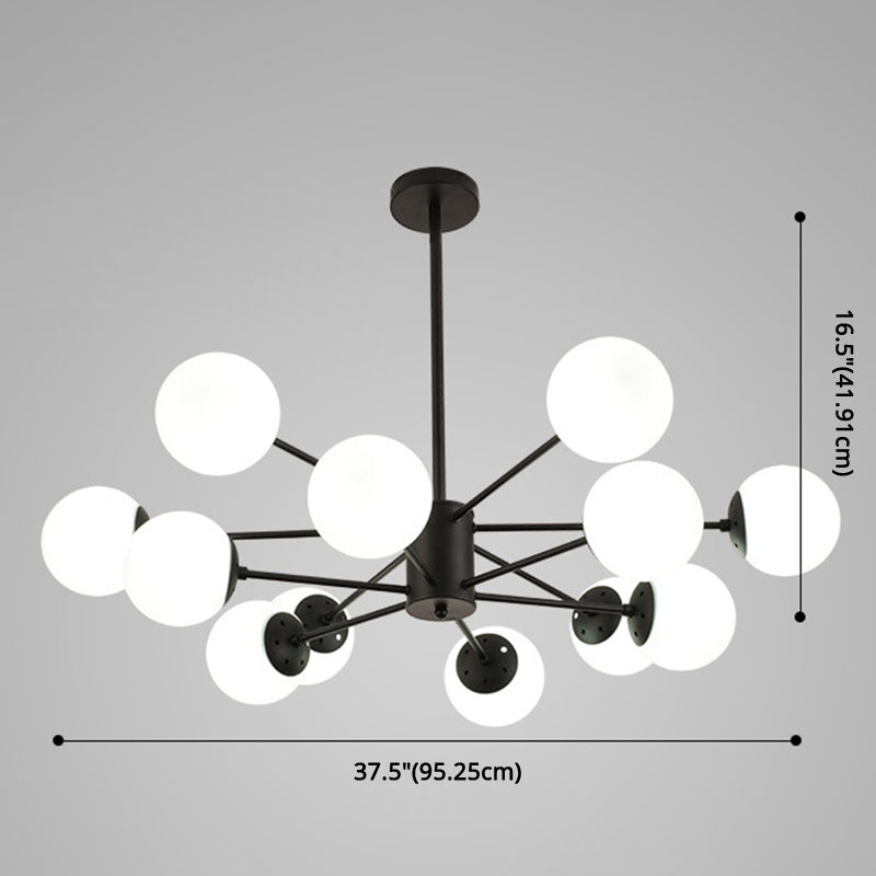 Spherical Chandelier Light Ultra-Contemporary Glass Ceiling Pendant for Living Room Clearhalo 'Ceiling Lights' 'Chandeliers' 'Modern Chandeliers' 'Modern' Lighting' 2569517