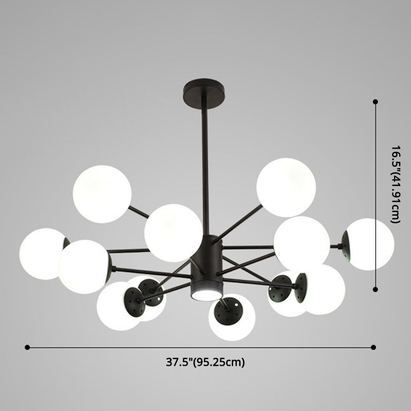 Spherical Chandelier Light Ultra-Contemporary Glass Ceiling Pendant for Living Room Clearhalo 'Ceiling Lights' 'Chandeliers' 'Modern Chandeliers' 'Modern' Lighting' 2569518