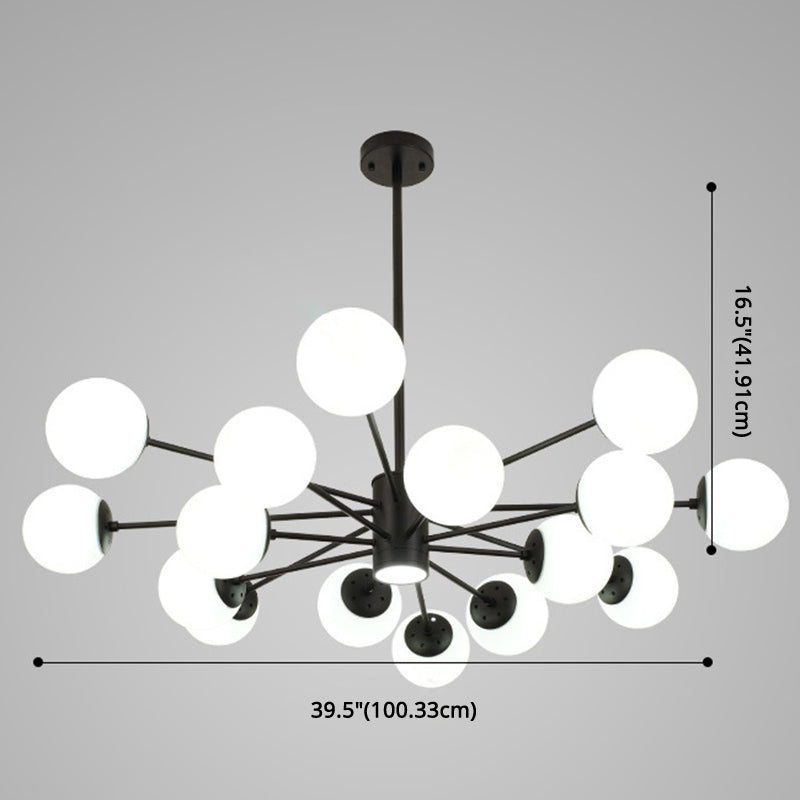 Spherical Chandelier Light Ultra-Contemporary Glass Ceiling Pendant for Living Room Clearhalo 'Ceiling Lights' 'Chandeliers' 'Modern Chandeliers' 'Modern' Lighting' 2569519