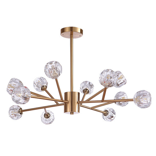 Spherical Chandelier Lighting Ultra-Contemporary Crystal Glass Hanging Ceiling Lights for Living Room Clearhalo 'Ceiling Lights' 'Chandeliers' 'Modern Chandeliers' 'Modern' Lighting' 2569536