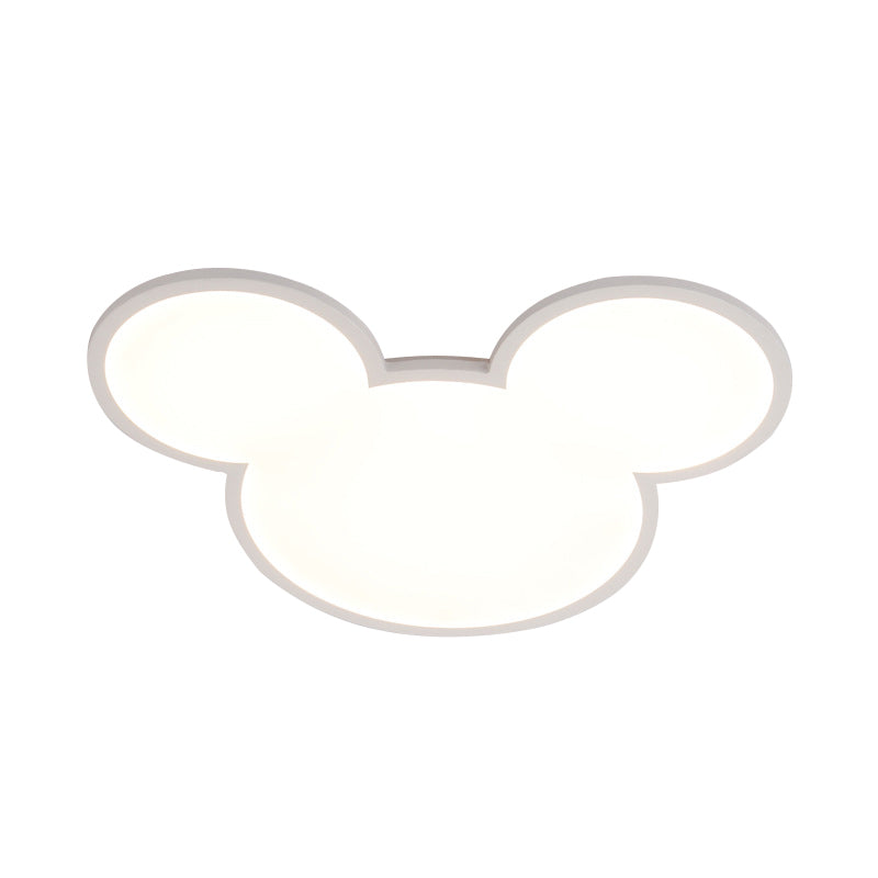 Cartoon Mouse Head Flush Ceiling Light Acrylic Undertint LED Ceiling Fixture for Nursing Room Clearhalo 'Ceiling Lights' 'Close To Ceiling Lights' 'Close to ceiling' 'Flush mount' Lighting' 256972