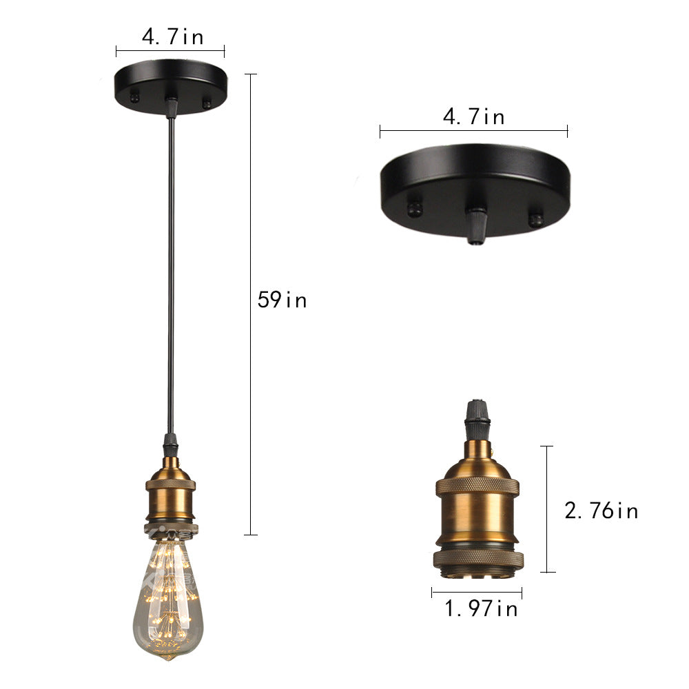 Open Bulb Metal Ceiling Lighting Fixture Farmhouse Style Hallway Hanging Lamp in Black Clearhalo 'Art Deco Pendants' 'Cast Iron' 'Ceiling Lights' 'Ceramic' 'Crystal' 'Industrial Pendants' 'Industrial' 'Metal' 'Middle Century Pendants' 'Pendant Lights' 'Pendants' 'Tiffany' Lighting' 2572767