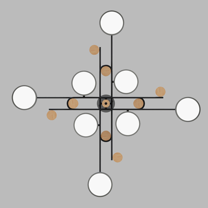 Modern Layered Branching Chandelier Pendant Light Metallic Suspension Pendant Light for Living Room Clearhalo 'Ceiling Lights' 'Chandeliers' 'Modern Chandeliers' 'Modern' Lighting' 2572768