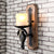 Candle Wall Lamp Country Style Opal Glass 1/2-Bulb Black and Gold Sconce Light with Resin Anchor Design 1.0 Black-Gold Clearhalo 'Art deco wall lights' 'Cast Iron' 'Glass' 'Industrial wall lights' 'Industrial' 'Middle century wall lights' 'Modern' 'Rustic wall lights' 'Tiffany' 'Traditional wall lights' 'Wall Lamps & Sconces' 'Wall Lights' Lighting' 257428