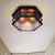 Metal Hexagon Shaped Flush Light Farmhouse 2/3 Lights Black Ceiling Flush Mount with Frosted Glass Diffuser, 14"/17" W Black Clearhalo 'Ceiling Lights' 'Close To Ceiling Lights' 'Close to ceiling' 'Flush mount' 'Industrial Flush Mount' Lighting' 257658