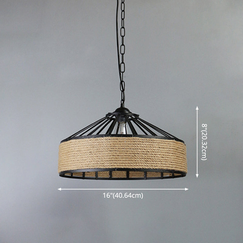 1 Light Cage Flared Hanging Lights Retro Industrial Metal Light Pendant for Restaurant Clearhalo 'Art Deco Pendants' 'Cast Iron' 'Ceiling Lights' 'Ceramic' 'Crystal' 'Industrial Pendants' 'Industrial' 'Metal' 'Middle Century Pendants' 'Pendant Lights' 'Pendants' 'Tiffany' Lighting' 2578771