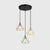 3 Lights Diamond Cage Multi Pendant Light Creative Industrial Metal Multi-Light Pendant for Restaurant Green-Red Round Clearhalo 'Ceiling Lights' 'Modern Pendants' 'Modern' 'Pendant Lights' 'Pendants' Lighting' 2578801