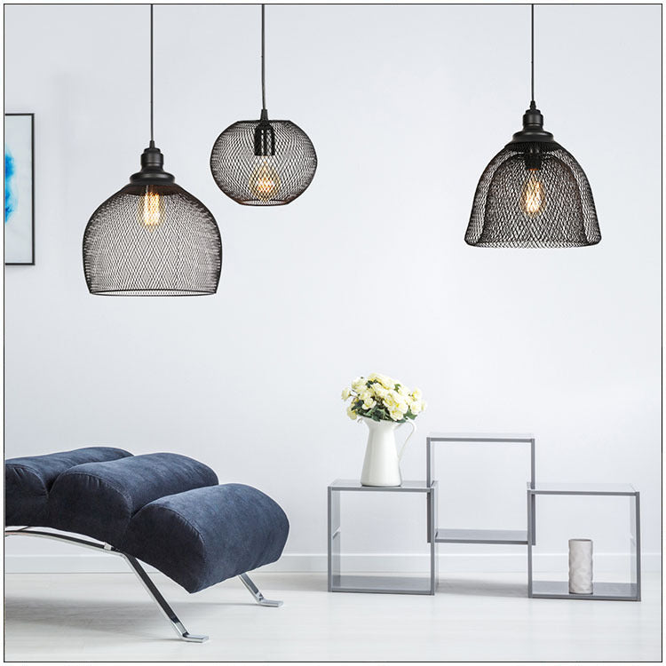 1 Light Wire Mesh Light Pendant Nordic Industrial Style Metal Hanging Lights for Bar Clearhalo 'Art Deco Pendants' 'Black' 'Cast Iron' 'Ceiling Lights' 'Ceramic' 'Crystal' 'Industrial Pendants' 'Industrial' 'Metal' 'Middle Century Pendants' 'Pendant Lights' 'Pendants' 'Rustic Pendants' 'Tiffany' Lighting' 2578847