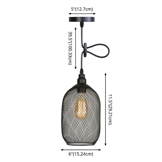 1 Light Wire Mesh Light Pendant Nordic Industrial Style Metal Hanging Lights for Bar Clearhalo 'Art Deco Pendants' 'Black' 'Cast Iron' 'Ceiling Lights' 'Ceramic' 'Crystal' 'Industrial Pendants' 'Industrial' 'Metal' 'Middle Century Pendants' 'Pendant Lights' 'Pendants' 'Rustic Pendants' 'Tiffany' Lighting' 2578862